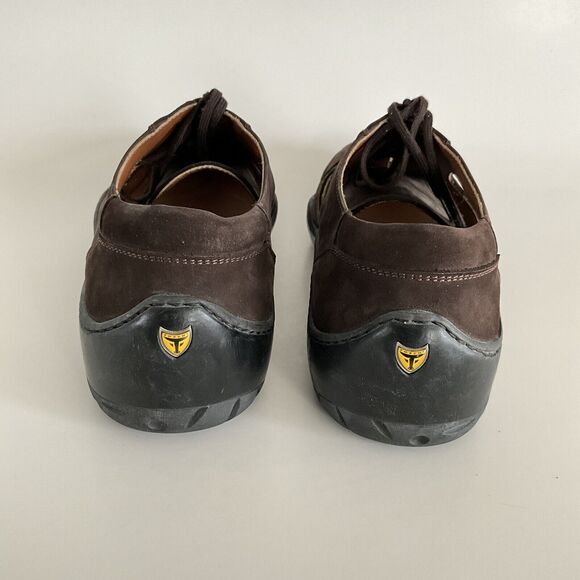 Michael Toschi Loafers 8.5 Brown Leather Lace-up Fisherman Breathable Oxfords - Picture 7 of 12